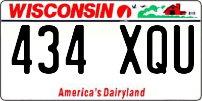 WI license plate 434XQU