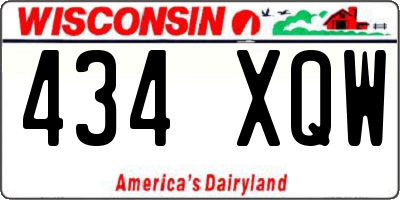 WI license plate 434XQW