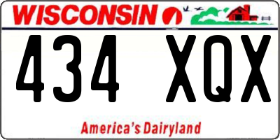 WI license plate 434XQX