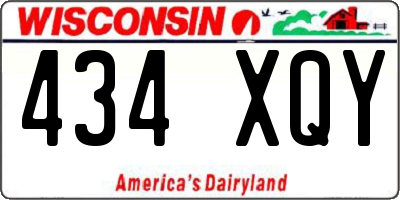 WI license plate 434XQY