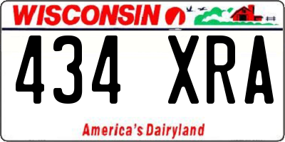 WI license plate 434XRA