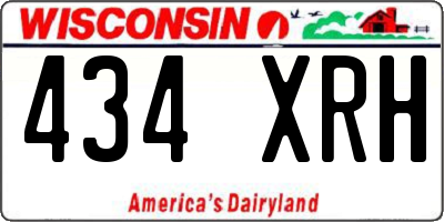 WI license plate 434XRH