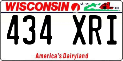 WI license plate 434XRI