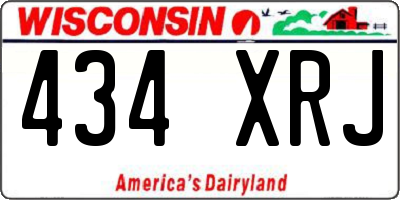 WI license plate 434XRJ