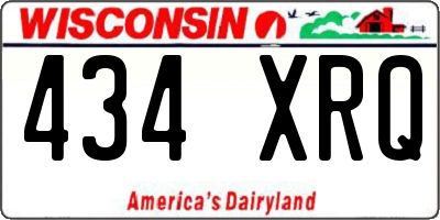 WI license plate 434XRQ