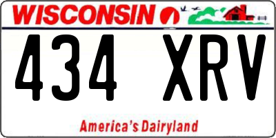 WI license plate 434XRV