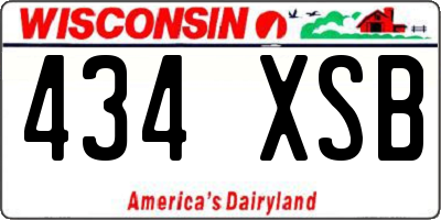 WI license plate 434XSB