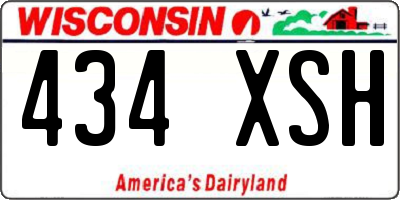 WI license plate 434XSH