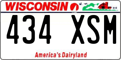 WI license plate 434XSM