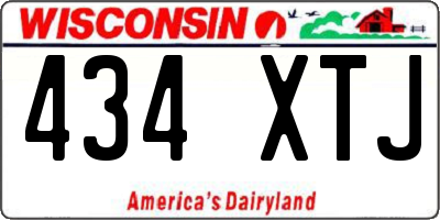 WI license plate 434XTJ