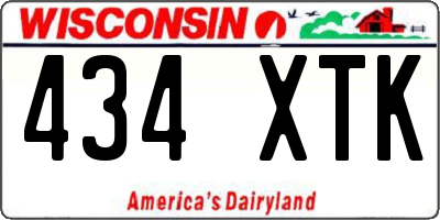 WI license plate 434XTK