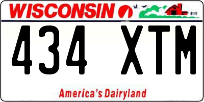 WI license plate 434XTM