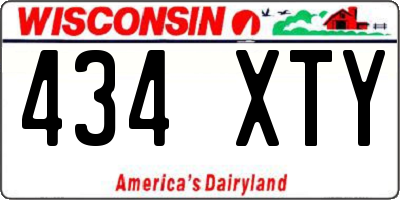 WI license plate 434XTY