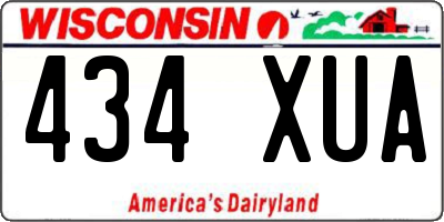 WI license plate 434XUA