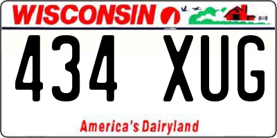WI license plate 434XUG
