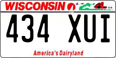 WI license plate 434XUI