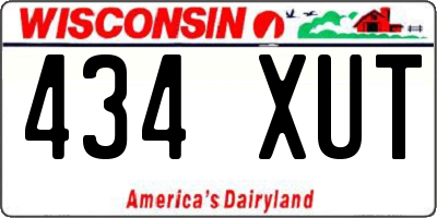 WI license plate 434XUT