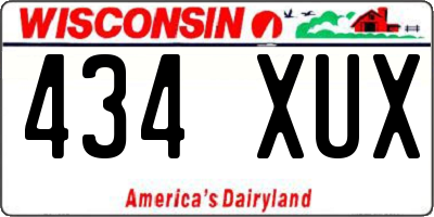 WI license plate 434XUX