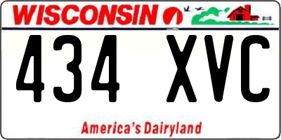 WI license plate 434XVC