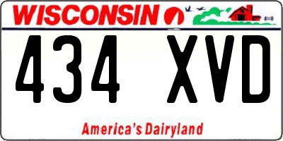 WI license plate 434XVD