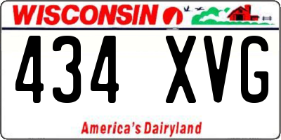 WI license plate 434XVG