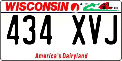 WI license plate 434XVJ