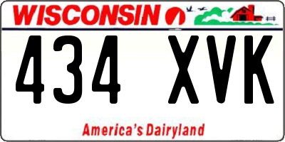 WI license plate 434XVK