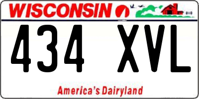 WI license plate 434XVL
