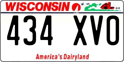WI license plate 434XVO