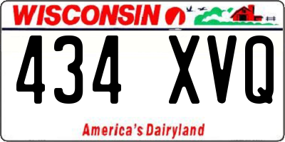 WI license plate 434XVQ