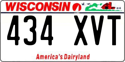 WI license plate 434XVT
