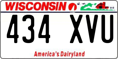 WI license plate 434XVU