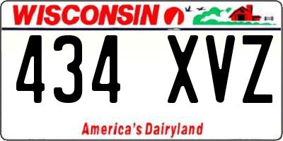WI license plate 434XVZ