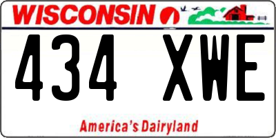 WI license plate 434XWE