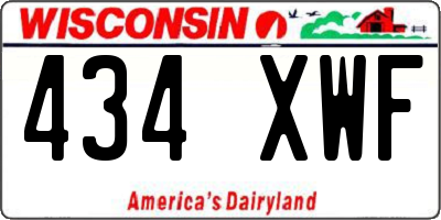 WI license plate 434XWF