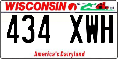 WI license plate 434XWH