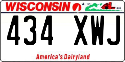 WI license plate 434XWJ