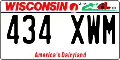 WI license plate 434XWM