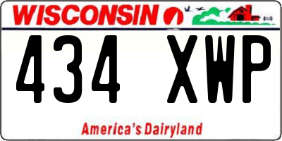 WI license plate 434XWP