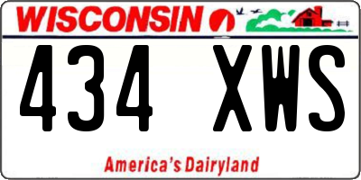 WI license plate 434XWS