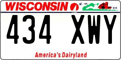 WI license plate 434XWY