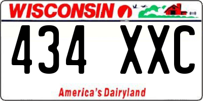 WI license plate 434XXC