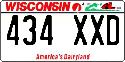 WI license plate 434XXD