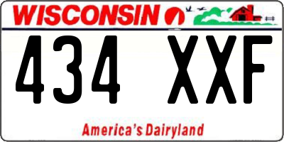 WI license plate 434XXF