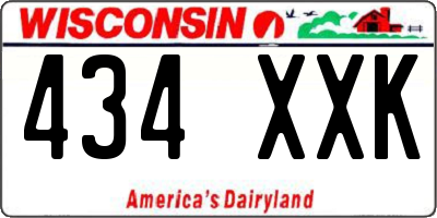 WI license plate 434XXK