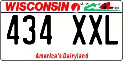 WI license plate 434XXL
