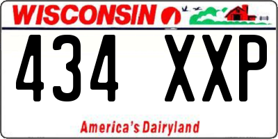 WI license plate 434XXP