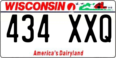 WI license plate 434XXQ