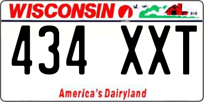 WI license plate 434XXT