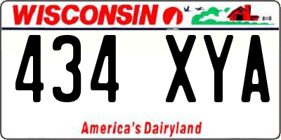WI license plate 434XYA